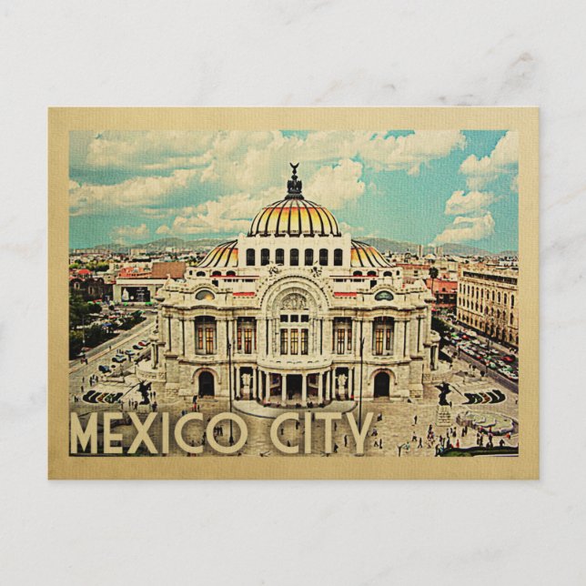 Mexico City Postcard Vintage Travel Postcard (Front)