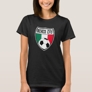 Mexico City Soccer Mexican Futbol Pocket Flag Souv T-Shirt