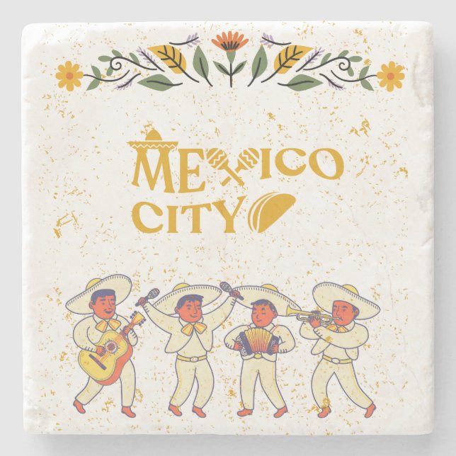 Mexico City stone coaster (Front)