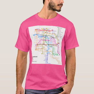 Mexico City Train Metro Map T-Shirt