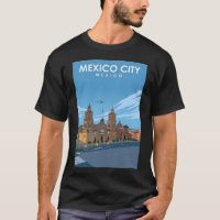 Mexico City Vintage Minimal Retro Travel Poster 
