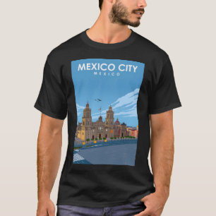 Mexico City Vintage Minimal Retro Travel Poster  T-Shirt