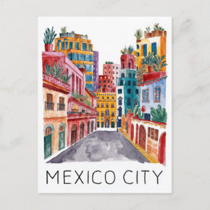 Mexico City watercolour Postcard