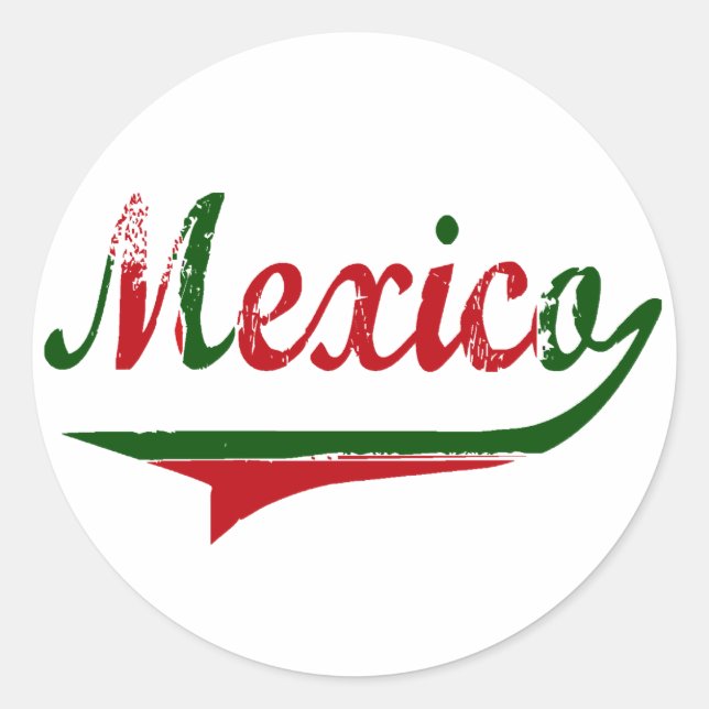 MEXICO CLASSIC ROUND STICKER (Front)