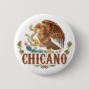 Mexico Coat of Arms Chicano 6 Cm Round Badge