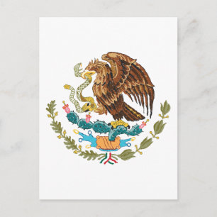 mexico coat of arms postcard