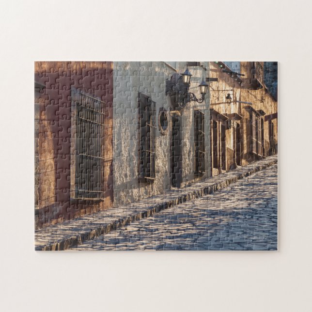 Mexico Cobblestone Street Jigsaw Puzzle (Horizontal)