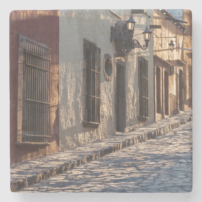 Mexico Cobblestone Street Stone Coaster (Front)