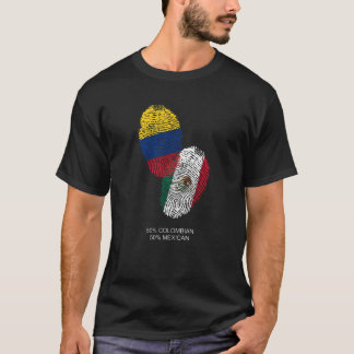 Mexico, Colombia, Flag, thumb, print, Identity T-Shirt
