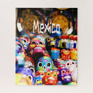 Mexico Colourful Bright skulls Jigsaw Puzzle