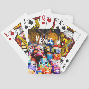 Mexico Colourful Bright skulls Playing Cards