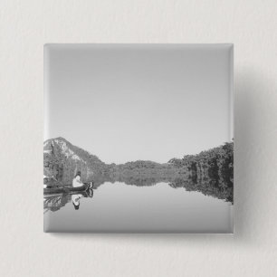 Mexico, CONANP park ranger patrols with his son 15 Cm Square Badge