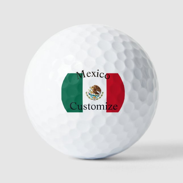 Mexico Country Flag Thunder_Cove Golf Balls (Front)