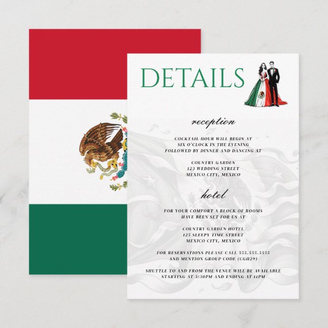 Mexico Couple Enclosure Card (Front/Back)