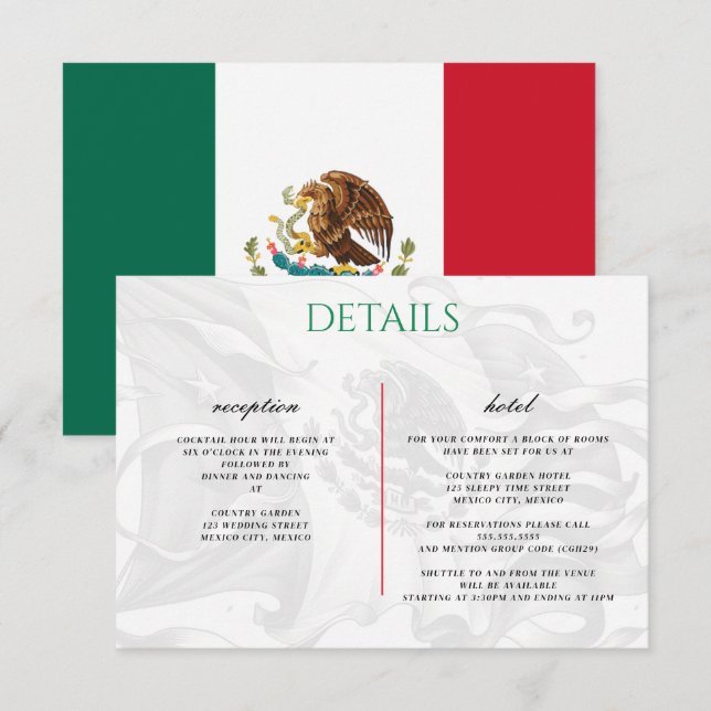 Mexico Couple Enclosure Card (Front/Back)