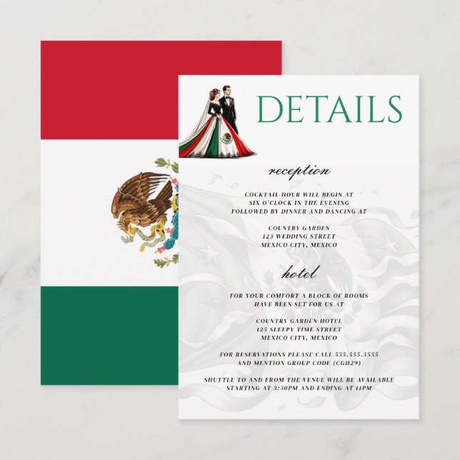 Mexico Couple Enclosure Card (Front/Back)