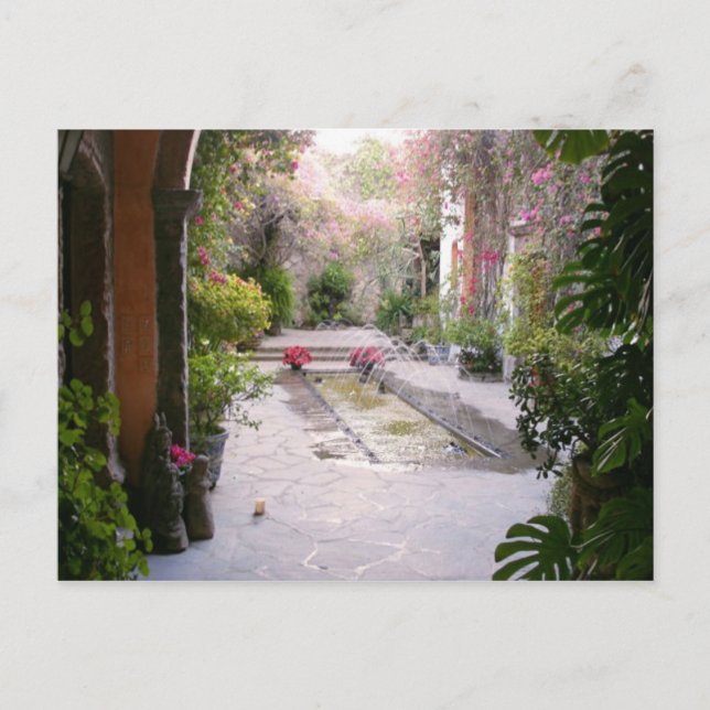 Mexico Courtyard Postcard (Front)