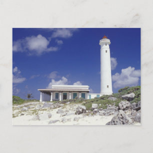 Mexico, Cozumel. Punta Sur Celarain Lighthouse. Postcard