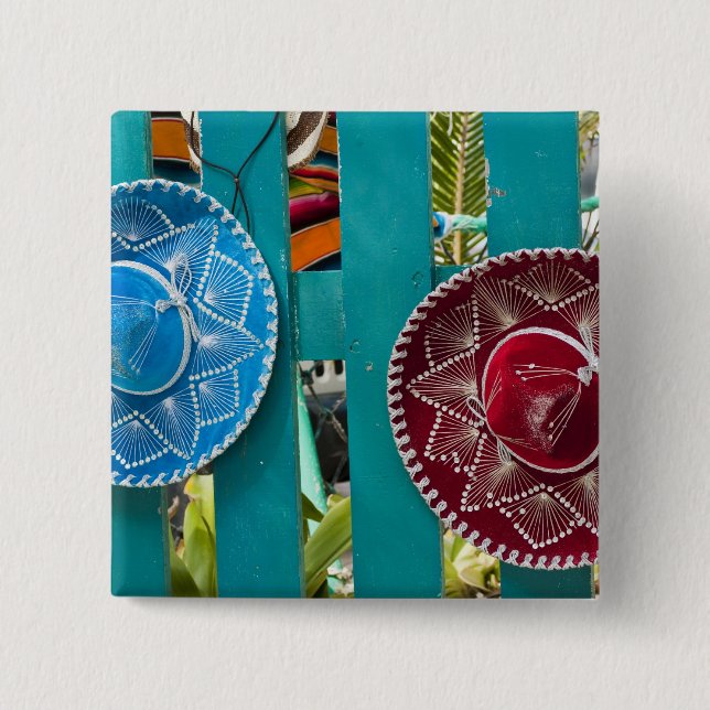 Mexico, Cozumel. Souvenirs in Isla de Cozumel 15 Cm Square Badge (Front)