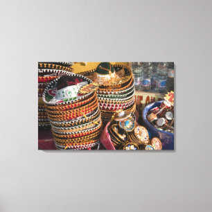Mexico, Cozumel. Souvenirs in Isla de Cozumel Canvas Print