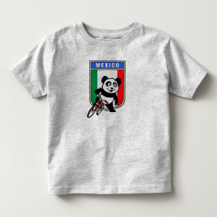 Mexico Cycling Panda Toddler T-Shirt