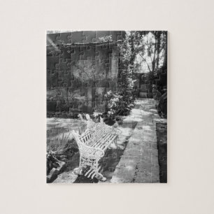 MEXICO, D.F., Mexico City, COYOACAN: Bench at Jigsaw Puzzle