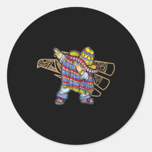 Mexico Dab Dabbing Mexican Flag Pride Jersey Classic Round Sticker