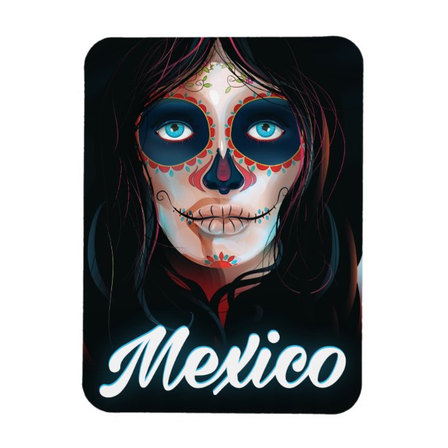 Mexico Day of the Dead Vacation print Magnet (Vertical)
