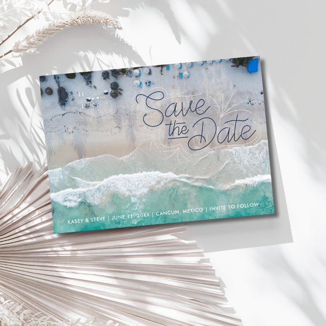 Mexico Destination Beach Wedding Save the Date  (Mexico Destination Beach Wedding Save the Date)