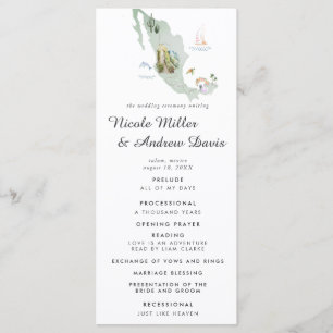 Mexico Destination Wedding Ceremony Program Programme