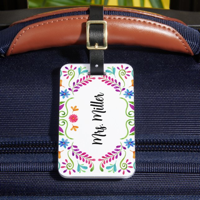Mexico Destination Wedding Luggage Custom Tag (Front Insitu 2)
