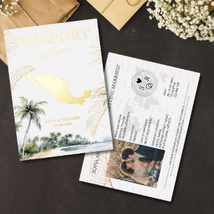 Mexico Destination Wedding Passport Gold