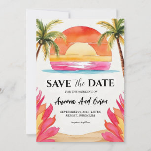 mexico destination wedding save the dates invitation