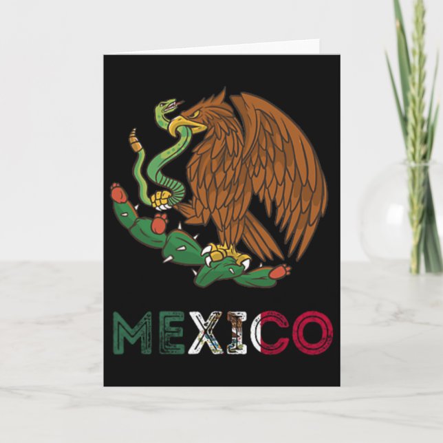 Mexico Eagle Emblem Mexican Flag Mexican Pride Cin Card (Front)