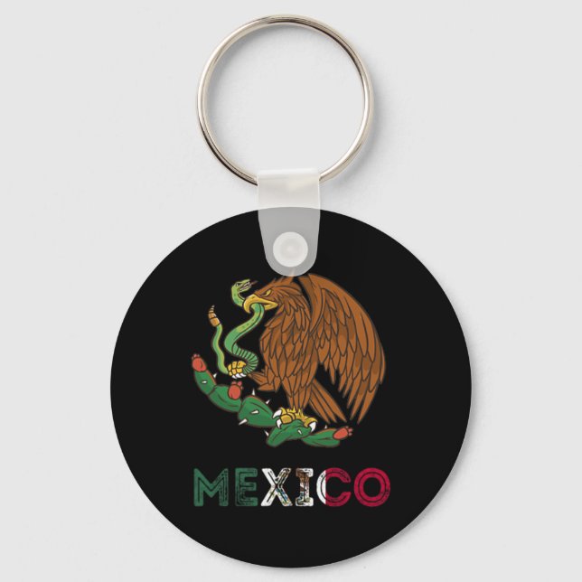 Mexico Eagle Emblem Mexican Flag Mexican Pride Cin Key Ring (Front)
