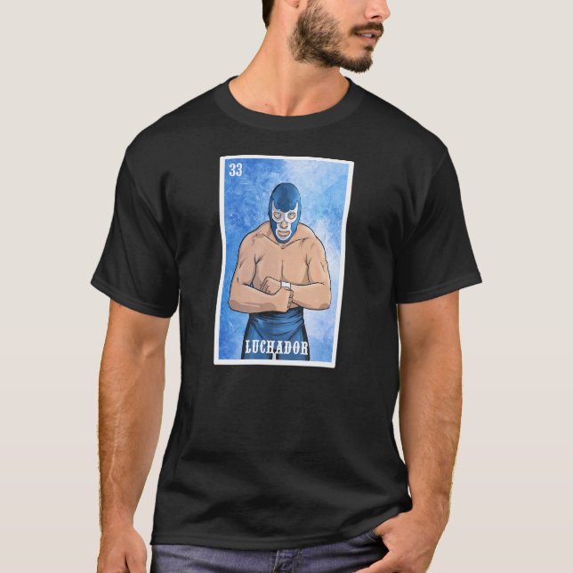 Mexico El Wrestler Luchador Lucha Libre Wrestling T-Shirt (Front)