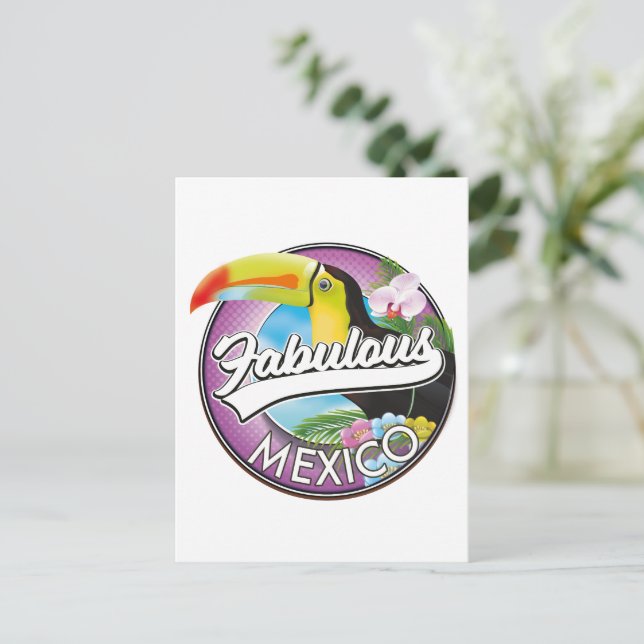 Mexico Fabulous logo Postcard (Standing Front)