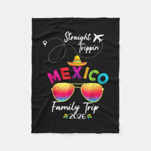 Mexico Family Vacation Cancun 2026 Straight Trippi Fleece Blanket