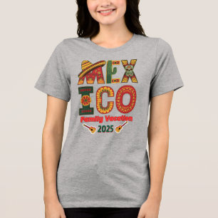 Mexico Family Vacation Sun, Fun & Memories Tri-Blend Shirt