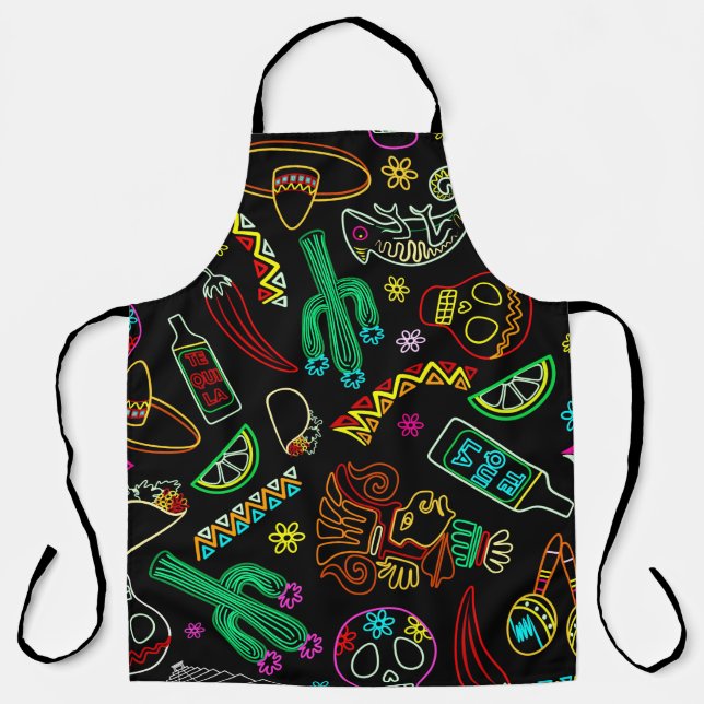 Mexico Fiesta Pattern  Apron (Front)