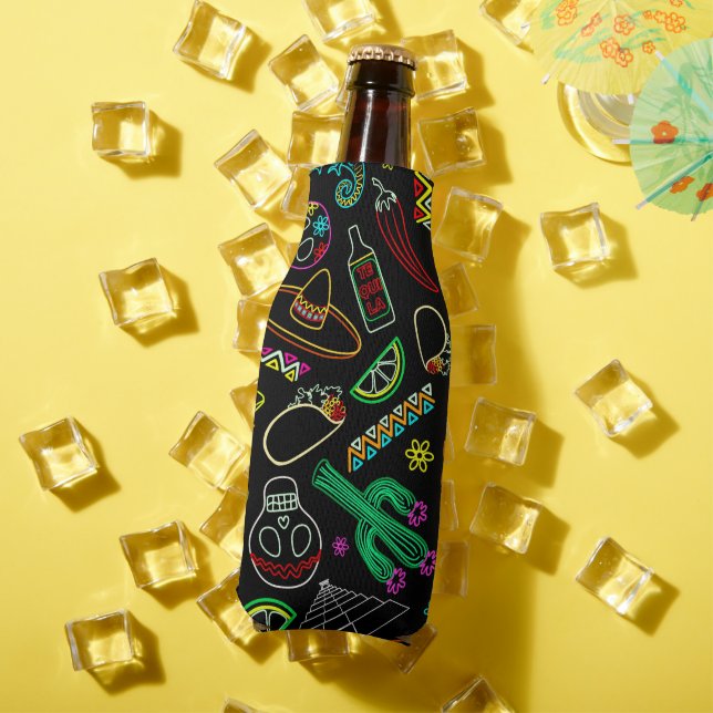 Mexico Fiesta Pattern  Bottle Cooler (In Situ Summer)
