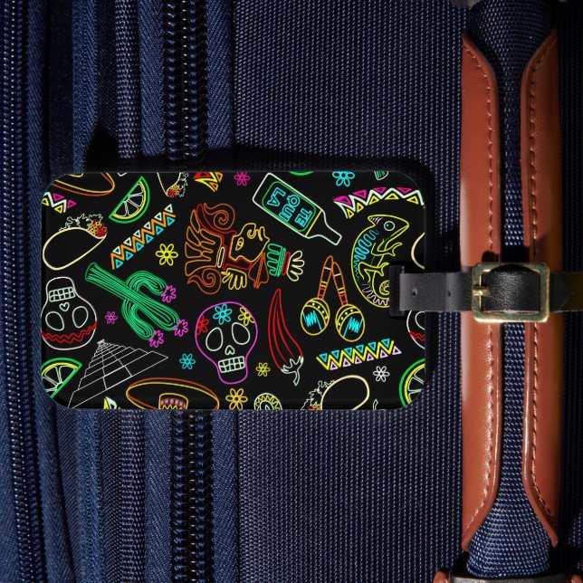 Mexico Fiesta Pattern  Luggage Tag (Front Insitu 4)