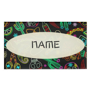Mexico Fiesta Pattern  Name Tag