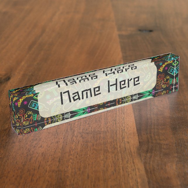 Mexico Fiesta Pattern  Nameplate (Side)