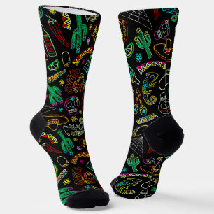 Mexico Fiesta Pattern  Socks