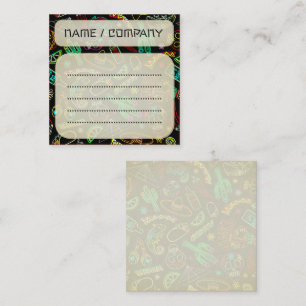 Mexico Fiesta Pattern  Square Business Card