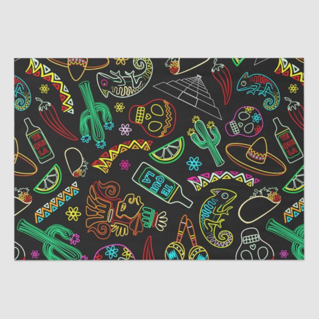 Mexico Fiesta Pattern  Tissue Paper (Front)