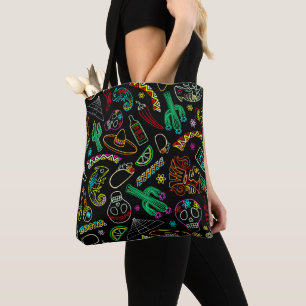 Mexico Fiesta Pattern  Tote Bag
