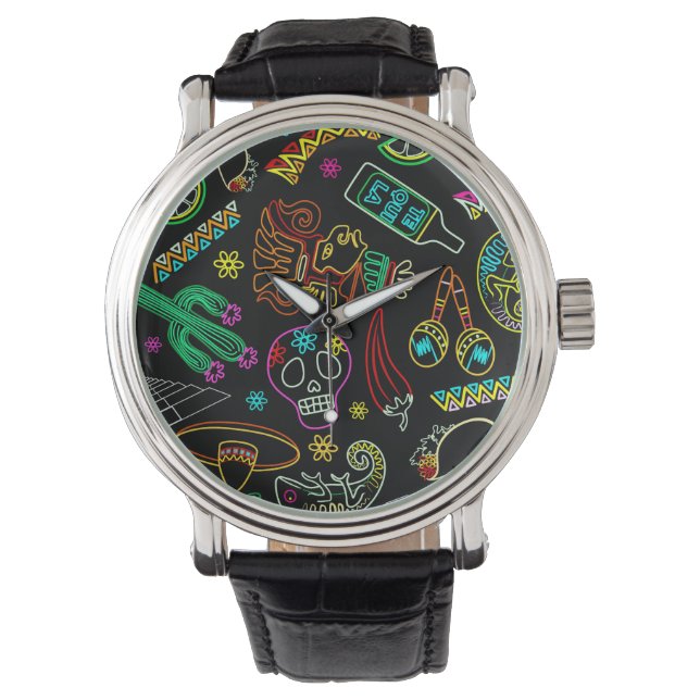 Mexico Fiesta Pattern  Watch (Front)