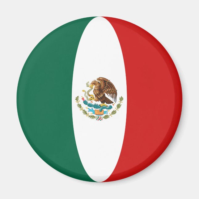 Mexico Fisheye Flag Magnet (Front)
